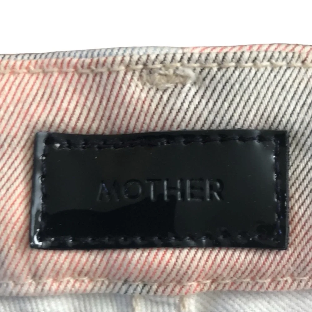 MOTHER JEANS “The Looker” Floral Skinny w/ Racer Stripe in Surf’s Up Size 25